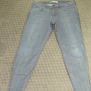 Joe's Jeans Chelsea Railroad Stripe Ankle Zip Jeans Womens 28 Low Rise Y2K Vtg